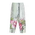 thumbnail image 5 of Naloa Vintage Wood with Floral Print Women’s Ultra-Soft Comfy Pajama Lounge Pants with Pockets & Drawstring, 5 of 8