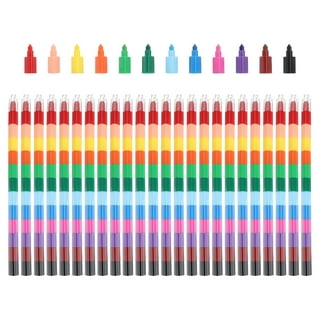 HUJI Stacking Buildable 8 Colors Crayons Set, Connect Stack and Build HJ361_24