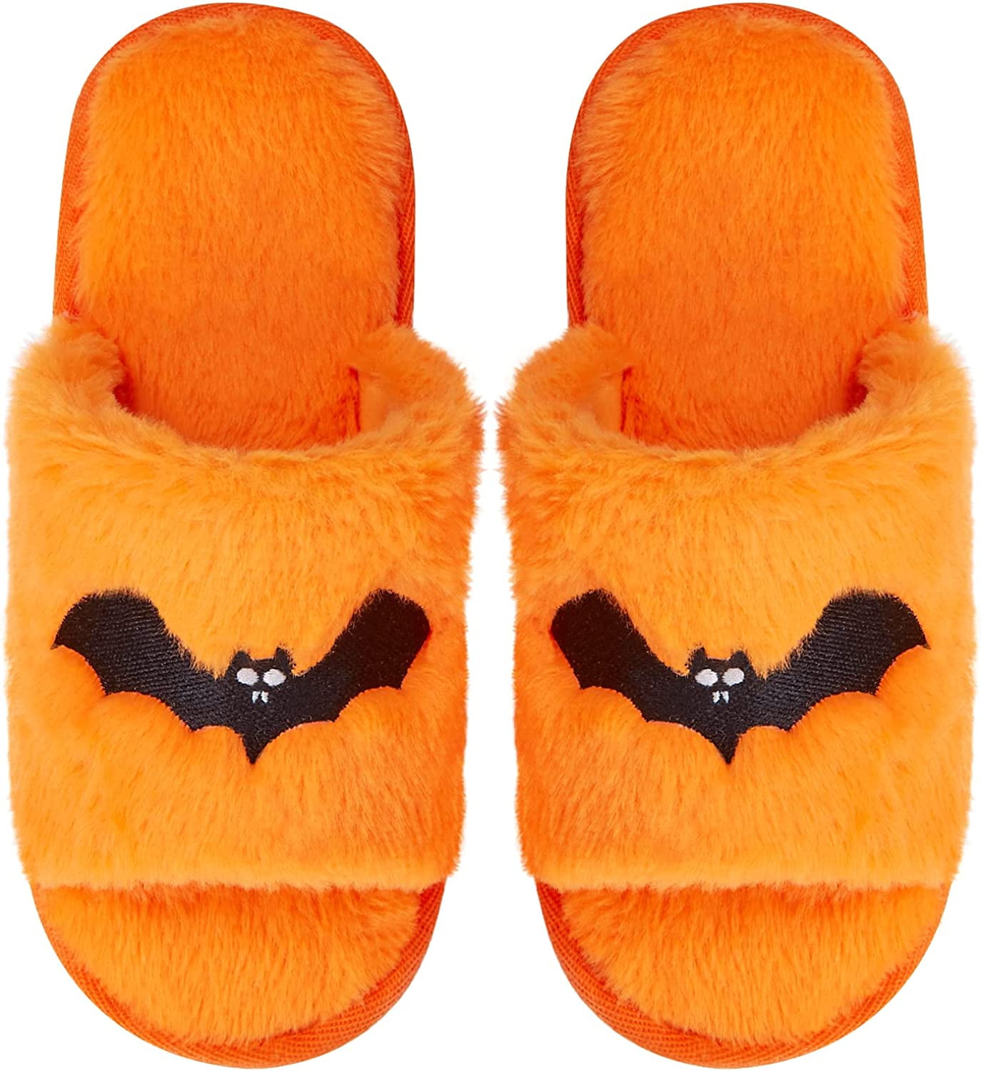 PIKADINGNIS Halloween Slippers Pumpkin Slippers Women Cartoon Furry Face House Shoes Memory Foam Non-slip Rubber Sole Slip Home Shoes Indoor and Outdoor Halloween Gifts for Girls Ladies - Walmart.com
