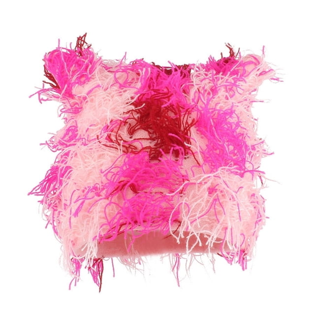 Sombreros de punto teñidos con lazo para hombres y mujeres, unisex, con orejas al vapor, con forma de pan, térmicos, para dama.