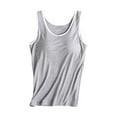 thumbnail image 4 of Tank Top for Women,Comfortable Stylish Sleeveless Summer Top For Pairing With Jeans,Camisole Tops for Women,Light Gray,S, 4 of 9
