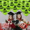 thumbnail image 3 of PMU Graduation Balloons 11 Inch PartyTex Premium Lime Green with All-Over Print Black Grad Caps-Confetti and Streamers Pkg/25, 3 of 7