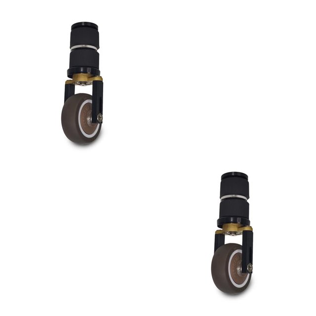 sweethay Rueda montada en tija de sillín de bicicleta plegable Universal para varilla de tubo de asiento de 28-32mm rueda de rotación de Negro 2Conjunto