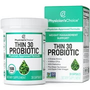 Physician's Choice Thin 30 Probiotic  15 Billion CFUs - Supports Gut Health - Weight Management for Women & Men, 30 Ct.