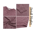 thumbnail image 6 of Fantaslook Lightweight Sweatshirts for Women Long Sleeve Crew Neck Tops Casual Curved Hem Shirts, 6 of 7