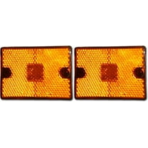 TWO-2 LED Amber Marker Clearance Light Reflective 2x2 3/4" square stud trailer