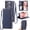 Blue, variant on For iPhone 16 Pro Wallet Case,Crossbody Strap Diamond Patterned PU Leather Flip Cover with RFID Blcoking Card Slots Cash Pocket Wrist Strap Kickstand Phone Case for Women Girls,Black