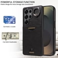 thumbnail image 6 of Allytechgroup Case for Samsung Galaxy S25+ with Stand, RFID Blocking PU Leather Shockproof Cover with Kickstand & Credit Card Slot Drop Protection for Samsung Galaxy S25+, Black, 6 of 9