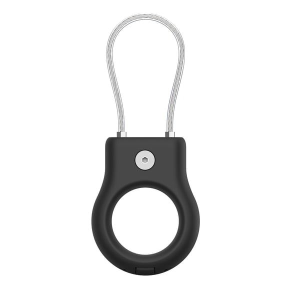 Soporte de seguridad con cable metálico Belkin para AirTag Negro