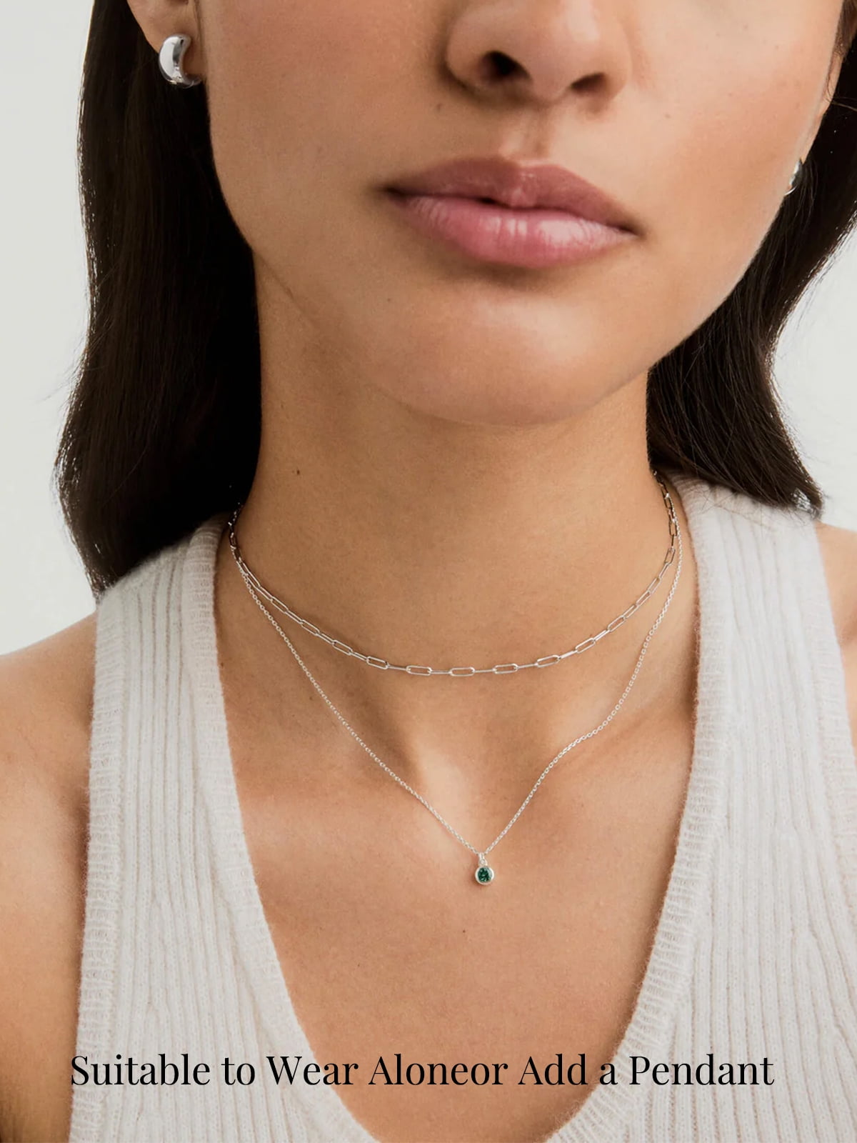 Silvora 925 Sterling Silver Chain Necklaces for Women, 1.1mm Thin Silver Chain for Adding Pendant 16/18/20/22/24 Inch