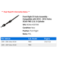thumbnail image 2 of Front Right CV Axle Assembly - Compatible with 2010 - 2016 Volvo XC60 FWD 2.5L 5-Cylinder 2011 2012 2013 2014 2015, 2 of 2