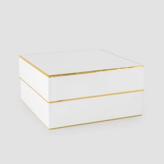 Gift Box White/Gold  - Sugar Paper   Target