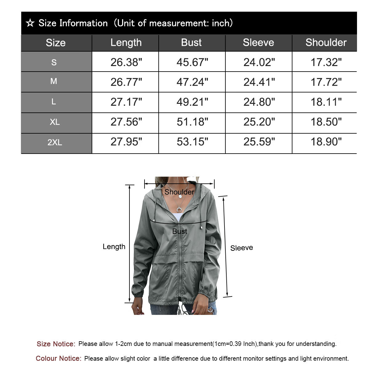 Alsol Lamesa Women's Packable Rain Jacket, Black photo 6