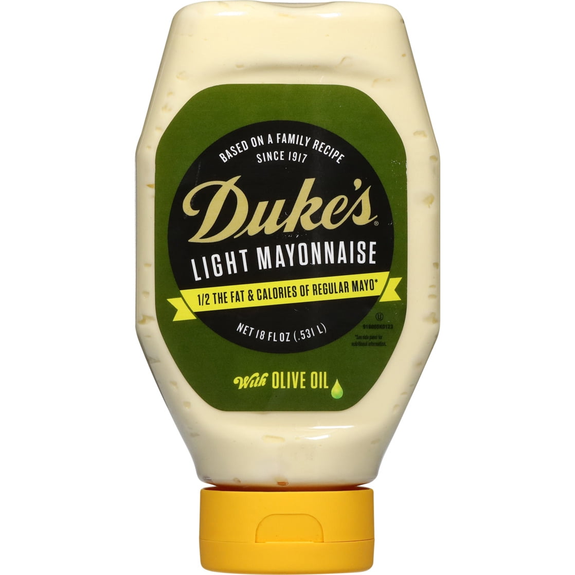 (12 pack) Duke's® Olive Oil Mayo, 18 oz Squeeze Bottle, Better-for Mayo, Smooth & Creamy