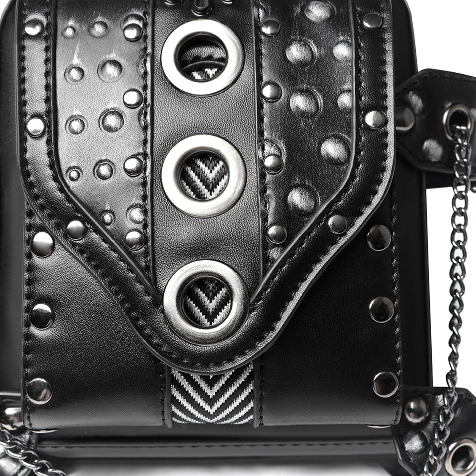 Yokua Steampunk Waist Bag Fanny Pack Fashion Gothic Leather Shoulder Crossbody Bags