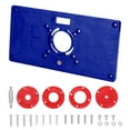 thumbnail image 2 of Router ABS Plastics Woodworking Engraving Machine Flip Board Milling And Slotting Tool Trimming Machine Woodworking Tool Multifunctional Router Table Insert Plate With 4 Rings, 2 of 7