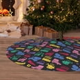 thumbnail image 6 of Lsque Colorful Excavator Print Christmas Tree Skirt, Tree Skirt with Ties or Velcro, Perfect for Holiday Decorations, Halloween, and New Year-36", 6 of 7