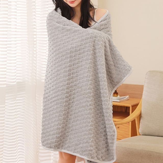 Thick Fleece Bath Towel for Adults | Soft Absorbent Wrap Towel for Showering | Quick Dry Body Towel for Home Bathroom Use