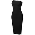 thumbnail image 3 of FashionOutfit Women's Sexy Scuba Crepe Tube Top Body-Con Tight Fit Midi Dress, 3 of 3