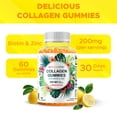 thumbnail image 6 of Vitamatic Hydrolyzed Collagen Gummies with Vitamin C, Zinc, Biotin for Healthy Skin Support, 60 Count, 6 of 10
