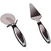 Pizza Cutter Wheel Set Stainless Steel – 2 Piece Sharp Blade Roller with Non Slip Handle, Multi Purpose Cutter for Pizza, Cake, Pastry, Easy Clean Dishwasher Safe