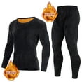 thumbnail image 2 of Fengactive Mens Fleece Lined Long Johns Thermal Underwear Set Warm Base Layer Cold Weather Top Bottom, 2 of 8