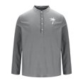 thumbnail image 3 of Blusa y camisa de manga larga con cuello alto para hombre, informal, a la moda, con cuello alto, transpirable, de poliéster, 3 of 3
