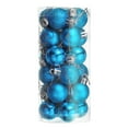 thumbnail image 1 of 24Pcs 1.1' Bolas de Navidad Unique Bargains Conjunto de Bolas colgantes para árbol de Navidad decoración navideña Azul, 1 of 7