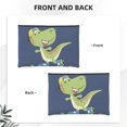 thumbnail image 2 of Rocae Dino Playing Roller Skate for Cosmetic Bags for Women Paper Reusable Cosmetic Bag Travel Toiletry Organizer Capacity Multipurpose Zipper Pouch, 2 of 8