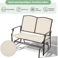 thumbnail image 5 of CRXX Outdoor Glider 2-Person Outdoor Glider Bench, Patio Chair, Rocking Patio Chairs Outdoor Loveseat for Backyard, Poolside, Garden,Porch, Heavy Duty Steel Frame, Beige, 5 of 7