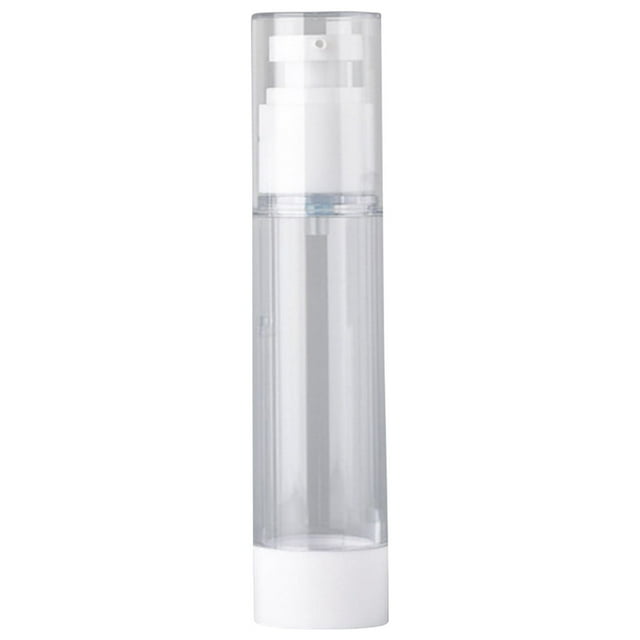 Transparent Airless Lotion Pump Bottles, Refillable Vacuum Bottles, 4-Pack, Plastic Material, for Travel/office, Perfume/oil Storage, Compact Design, Multi-Purpose Liquid Dispensers Hzhnb