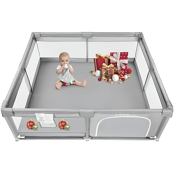 Baby Playpen, Extra Large 73x61 Inch Baby Playpen, Playard for for Babies and Toddlers, Kids Activity Center Infant Baby Fence with Gate