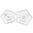 thumbnail image 2 of VONKY Règle Acrylique Facile Quilting Épais Double Carré Pentagonal Rond DIY Modèle Blanc Rond, 2 of 6