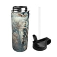 thumbnail image 2 of Sikiie Moon Flower White Owl Print 18OZ Insulated Straw Cup, Portable Leak-proof Sports Water Bottle, Stainless Steel Water Cup Suitable for Home and Outdoor, 2 of 8