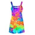 thumbnail image 4 of Royisotas Shorts for Women Plus Size Summer Casual Jumpsuit Shorts Pocket Loose Suspender Tie Dye Shorts, 4 of 5