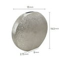 thumbnail image 5 of 15 Inch Modern Decorative Vase, Round, Silver Finished Aluminum Frame- Saltoro Sherpi, 5 of 5