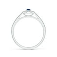 thumbnail image 2 of Angara Natural 0.09 Ct. Blue Sapphire with Diamond Halo Ring in 14K White Gold for Women (Ring Size: 3), 2 of 10