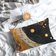 thumbnail image 5 of Pofeuu Abstract Gold Floral Galaxy Print Polyester Microfiber Plush Pillowcases, Super Soft and Cozy Pillow Case Covers with Envelop Closure（Pillow core not included）-14"x20", 5 of 6