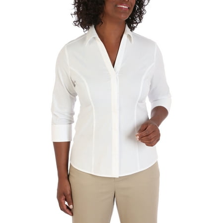 Riders by Lee Womens 3/4 Sleeve Classic Career Shirt
