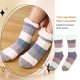 thumbnail image 2 of Sonducket Zapatillas largas gruesas para mujer, calcetines, Otoño Invierno, transpirables, antideslizantes, calzado para dormir, suministros, regalos para Medias Tipo 1 Sonducket AP012576-01, 2 of 6