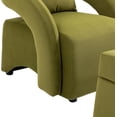 thumbnail image 6 of Tabaray Accent Chair with Ottoman, Velvet Modern Living Room Chairs, Comfy Armchair with Footrest Pillow, Cozy Side Chair for Living Room, Bedroom, Waiting Room, Office, Club, Olive Green, 6 of 18
