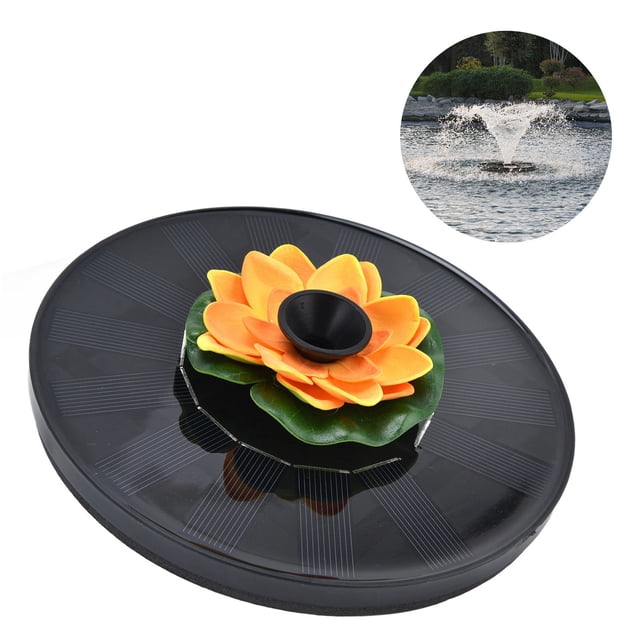 Fuente Solar, Bomba Mini Fuente De Agua Solar Flotante Con 4 Boquillas De Rociado Para De Aves Estanque De Jardín Decoración Exterior