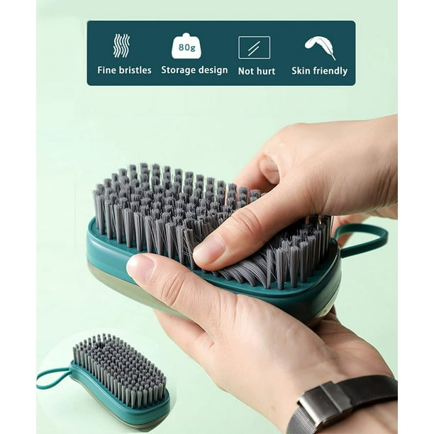 Distributeur de savon Ensemble de brosses de nettoyage pour gommage Outils  de nettoyage ménagers Brosse de lavage pour chaussures en tissu à lessive 