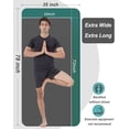 thumbnail image 3 of YR Thick Yoga Mat 15mm NBR 78"x35" Wide Exercise Workout Mats for Home Gym Floor Fitness Pad, Green, 3 of 9