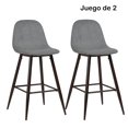 thumbnail image 2 of Banco con 2 Sillas de bar FurnitureR CHARLTON PP gris Moderno, 2 of 7