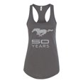 thumbnail image 2 of Wild Bobby, Ford Mustang Logo 50 Years Vintage Emblem, Cars and Trucks, Women Racerback Tank Top, Dark Grey, Small, 2 of 4