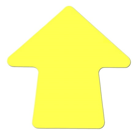 100 Arrow - Yellow 4 inch Stick-On Colored Vinyl Directional Arrows (100 per Roll)