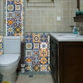thumbnail image 5 of Mandala Style 24 Pcs (6x6 in) Decorative Tile Stickers, Peel and Stick Self Adhesive Removable Moroccan Talavera Tiles Backsplash Waterproof Kitchen Bathroom Furniture Staircase Home Decor, 5 of 8