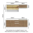 thumbnail image 3 of Cocina Integral con Tarja 200cm Glamy Madesa 09 BlancoMarron, 3 of 10