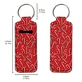 thumbnail image 6 of Yuyamidu Candy Canes Chapstick Holder Keychain for Women Lip Balm Holder for Purse Backpack Bag Christmas Makeup Accessories Reuseable Lipstick Pouch, Red, 6 of 6